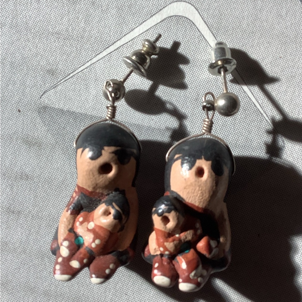 Handcrafted Clay Story Teller Earrings